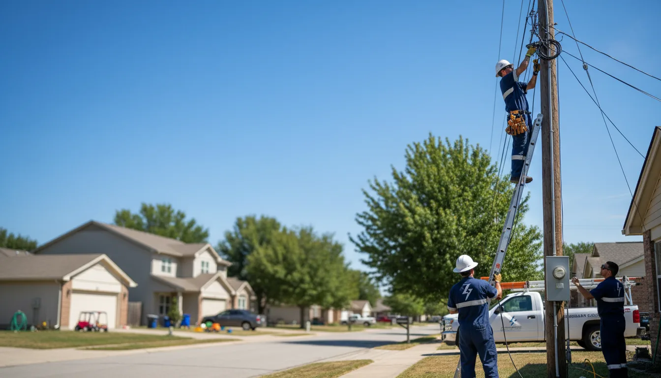 Residential electrician providing installation services in Leggett, TX